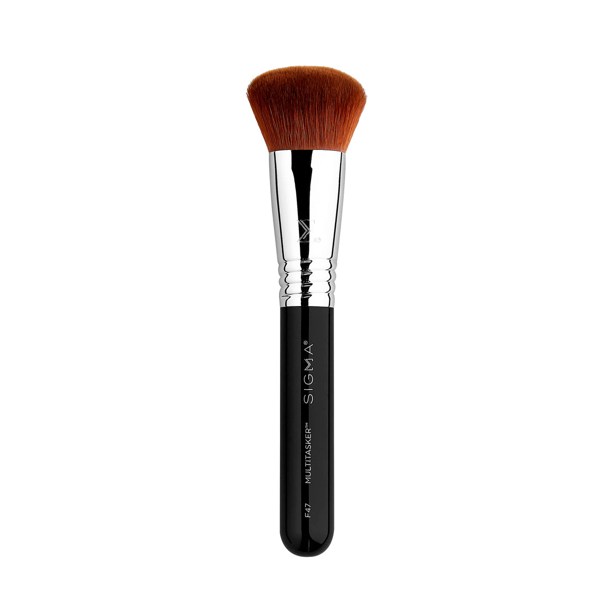 Sigma Beauty F47 Multitasker brush front view shows versatile blending for foundation and contour