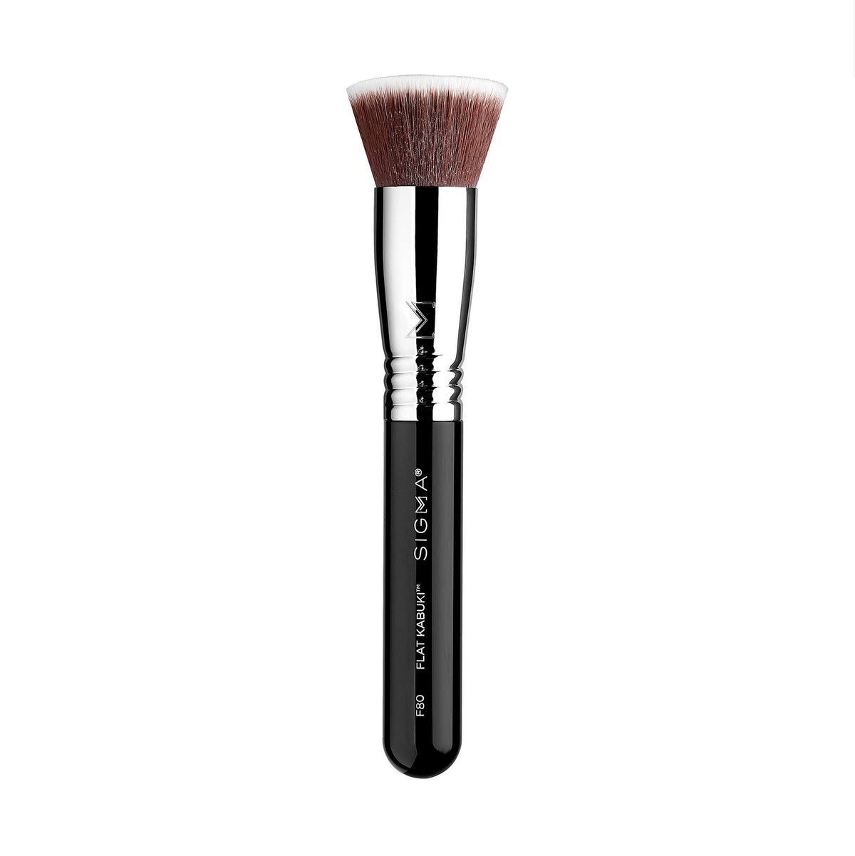 Sigma Beauty F85 airbrush kabuki brush head close-up showing dense fibers for buffing