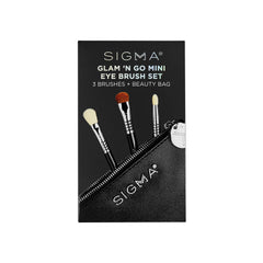 Sigma Beauty Glam ’N Glow E55 mini eye shading brush for smooth lid application.