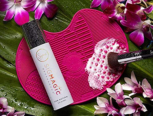 Sigma Beauty Sigmagic Brushampoo deep-clean results prevent residue growth up to two weeks.