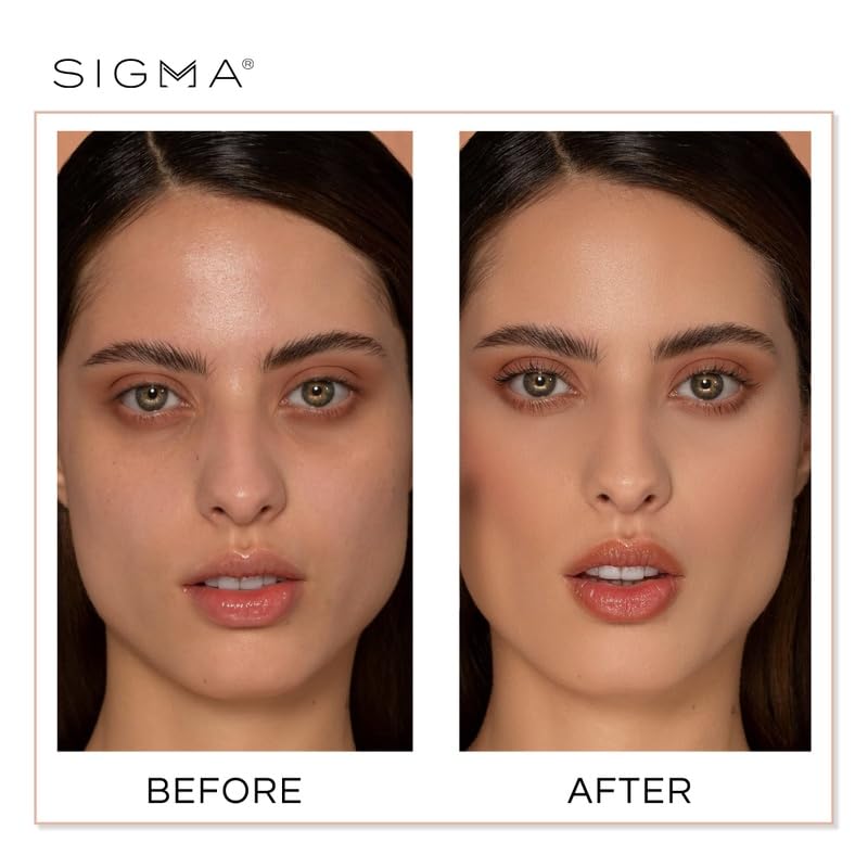 Sigma Beauty Spectrum Color Correcting Duo application demo showing seamless color correction