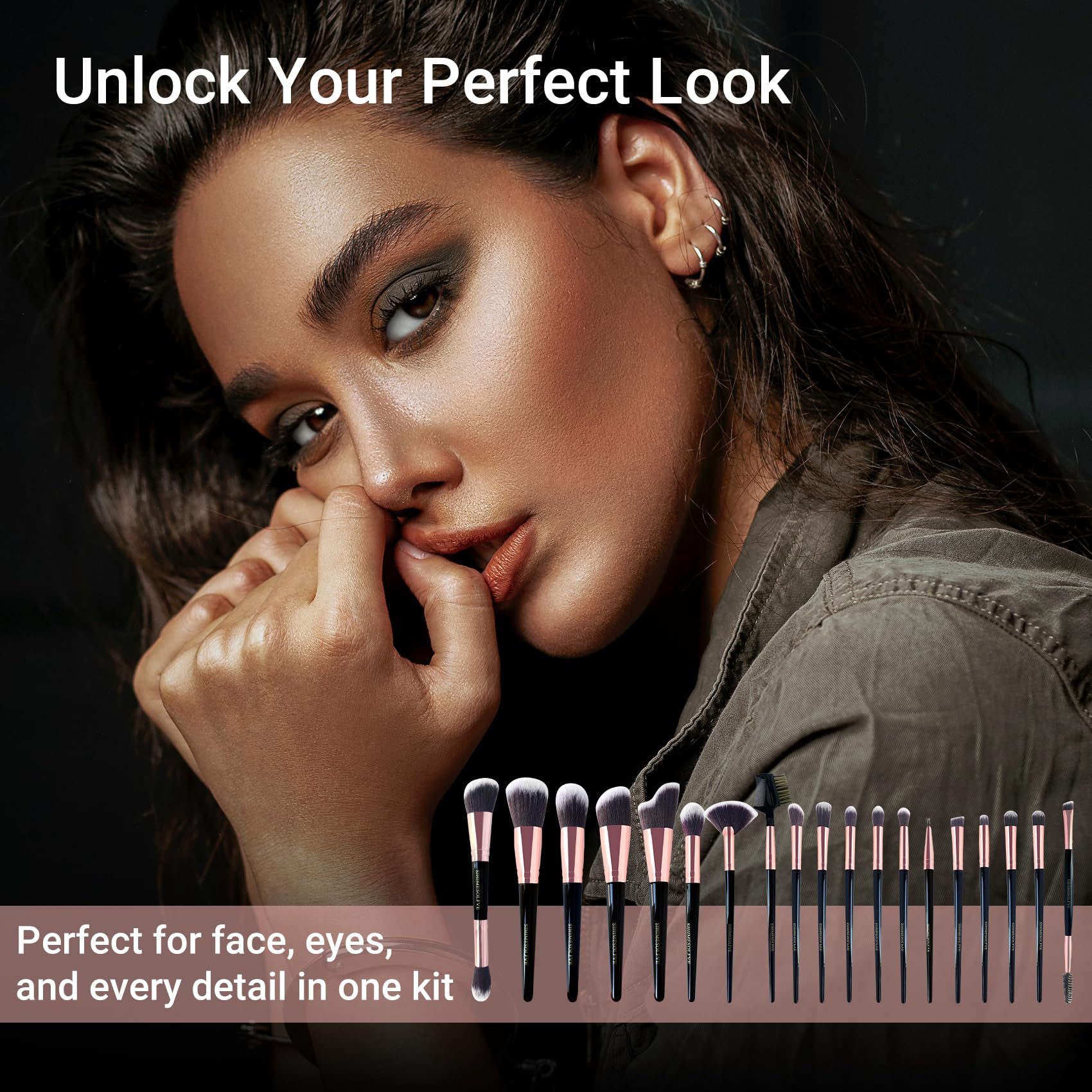 SIHIMESOLFVE eyeshadow brush for smooth, seamless eye color application.