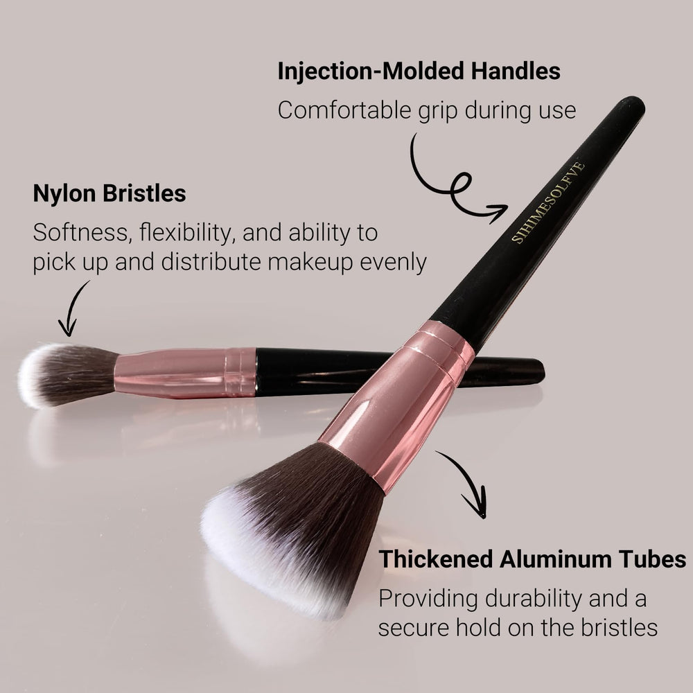 SIHIMESOLFVE foundation brush delivers smooth base application with even coverage.
