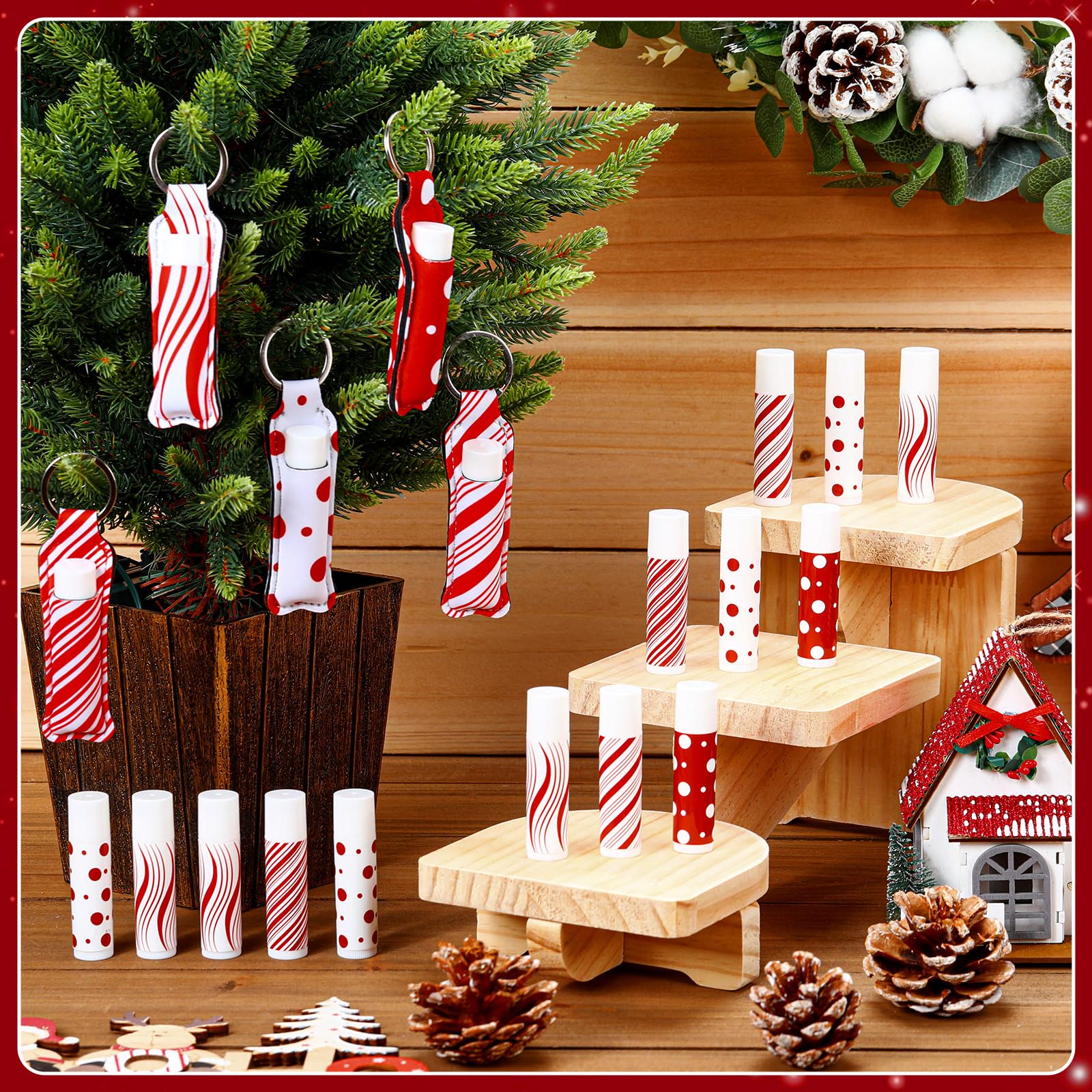 Siifert holiday design patterns showcase candy-inspired balm designs.