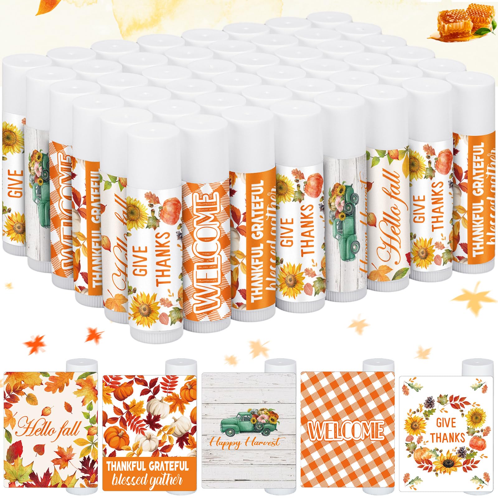 Siifert honey flavor lip balm 25pcs for soft, hydrated lips on the go.