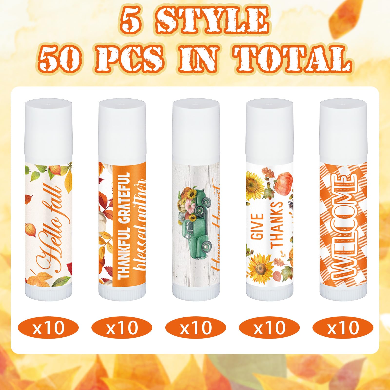 Siifert pumpkin-leaves lip balm highlights fall vibes with comforting flavor for seasonal gifting.
