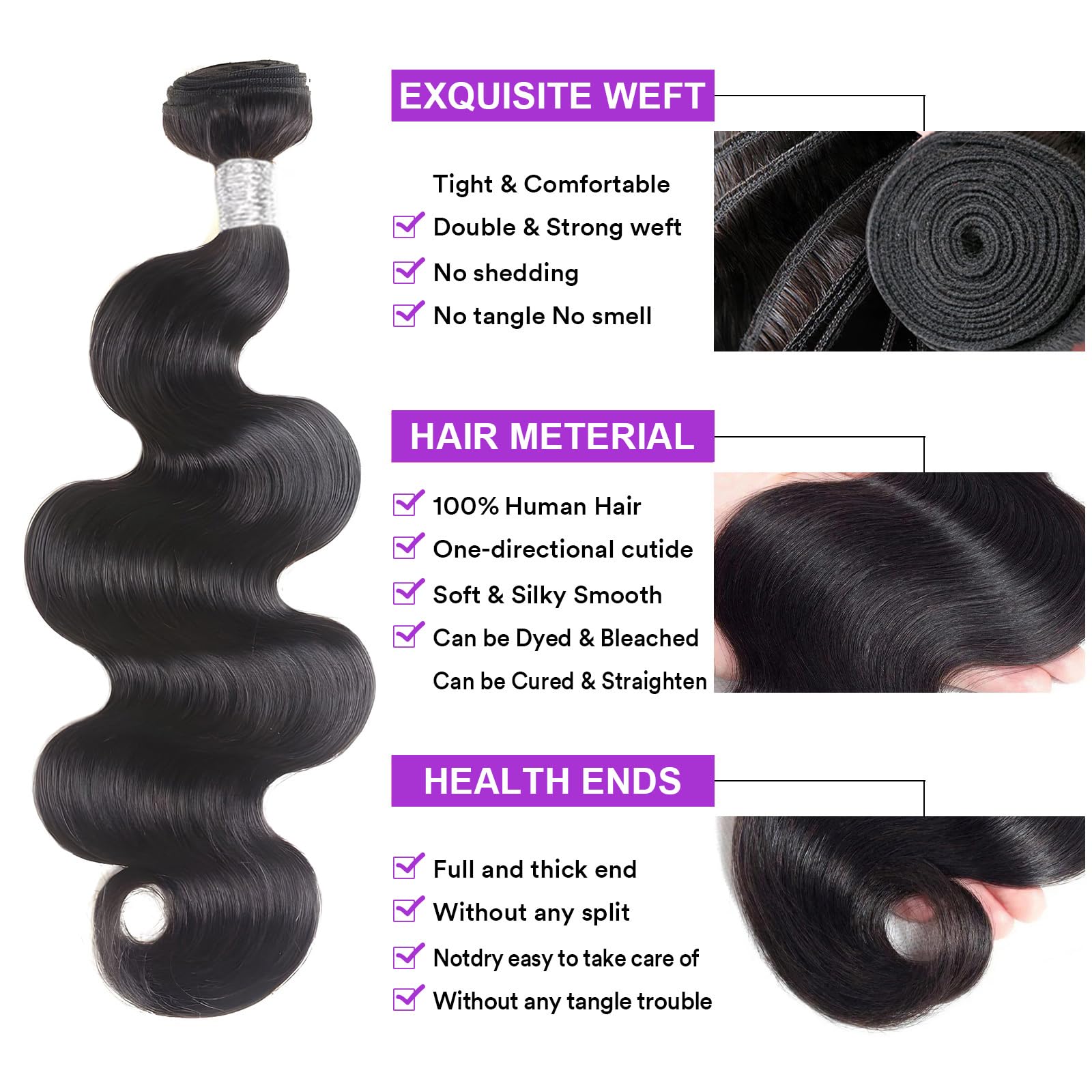 Silaiya 12A body wave bundles 20 inch pack showing full-length weave and natural luster.