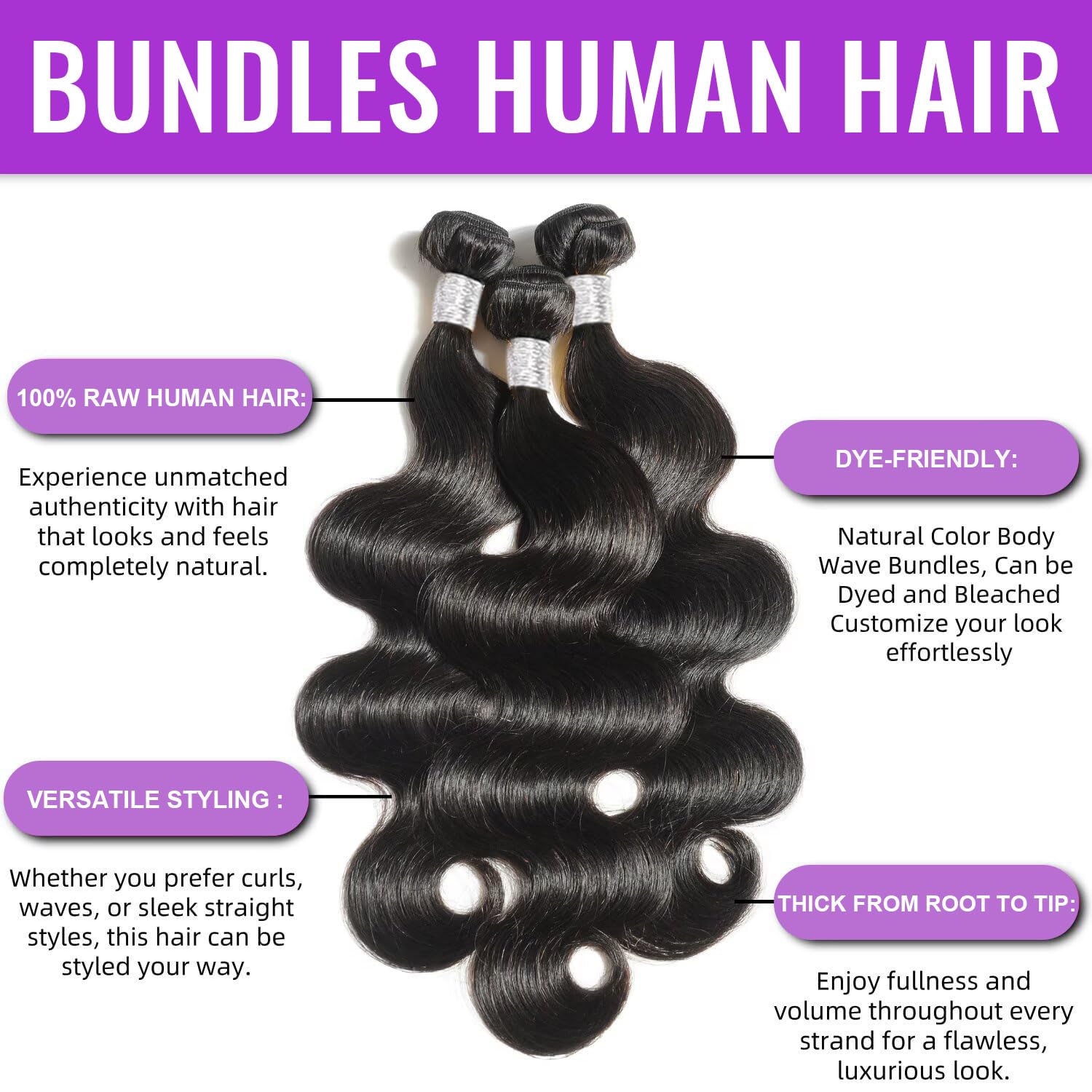 Silaiya Brazilian virgin hair weft closeup highlights double machine weft quality and healthy ends.
