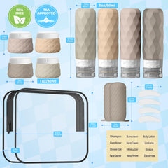 Silevoler travel creams jars silicone sturdy jars for creams and lotions on the go