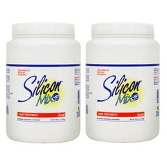 Silicon Mix Intensive Hair Treatment bottle demonstrates deep conditioning for smoother, shinier hair.