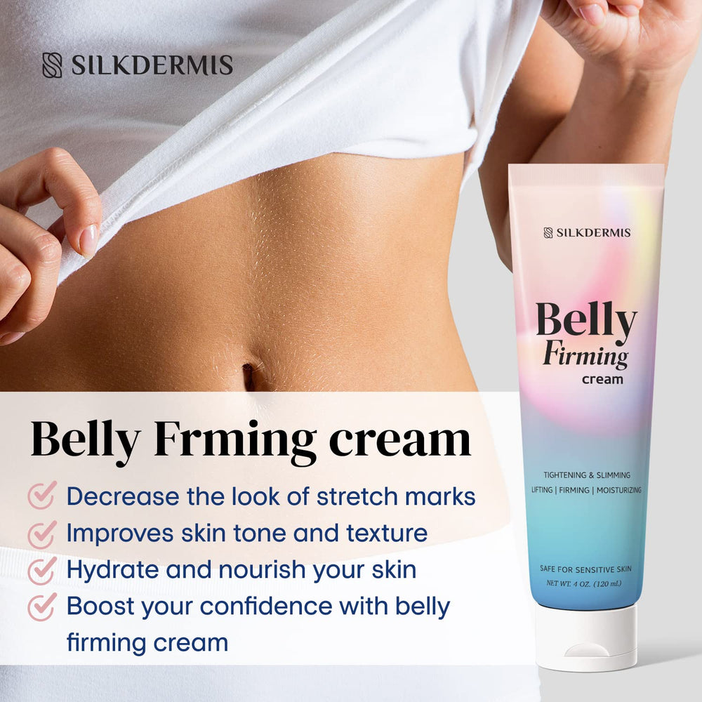 SILKDERMIS belly-firming cream on thigh area for smoother skin