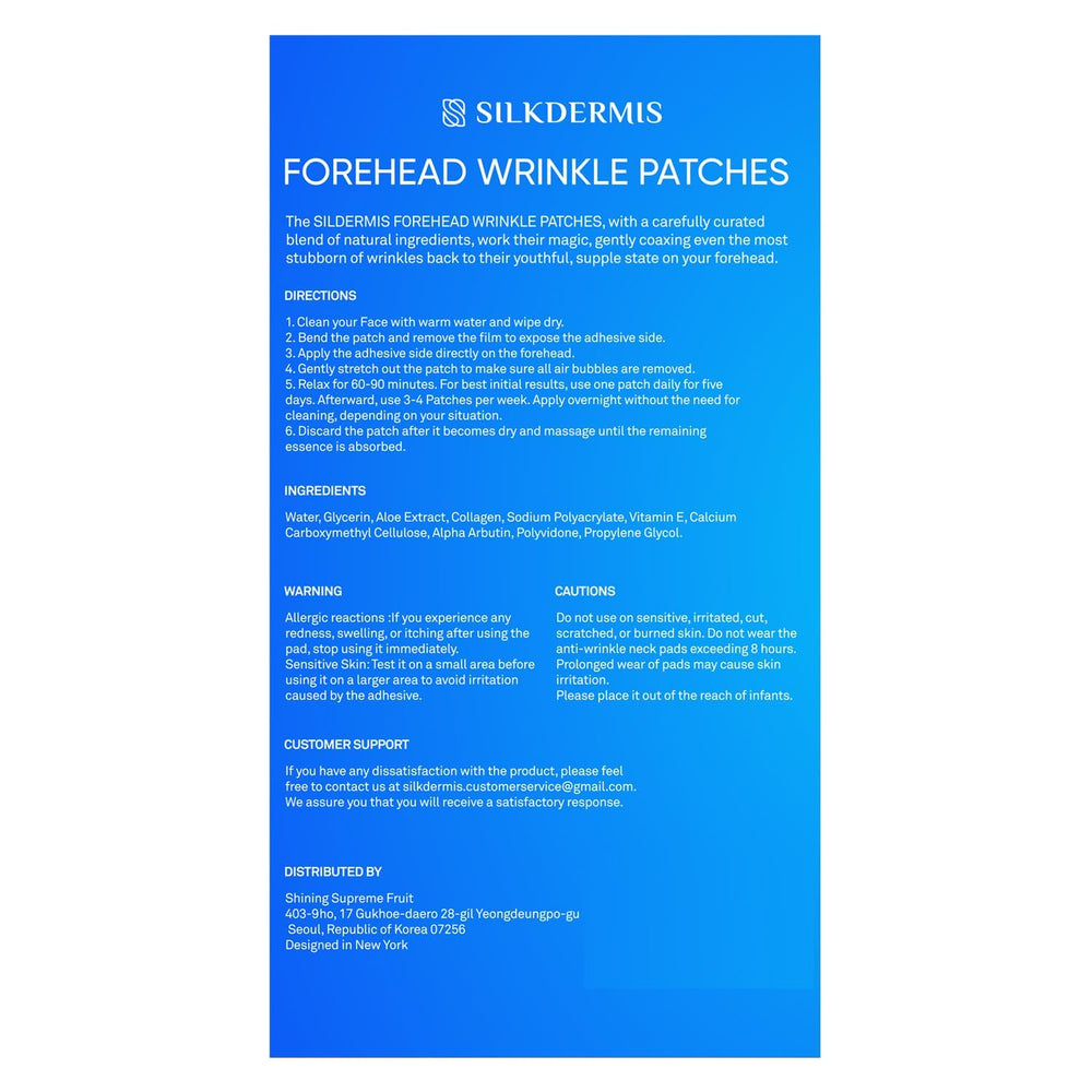 SILKDERMIS forehead patches in-use spa-like home treatment illustration