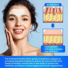 SILKDERMIS patches used at night for gentle forehead wrinkle reduction