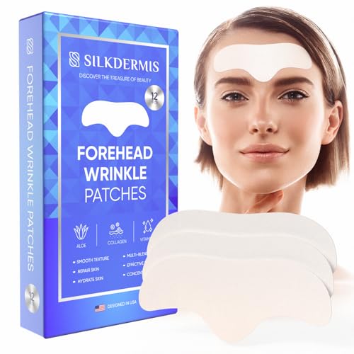 SILKDERMIS forehead patches on skin showing smoothing effect for a youthful look