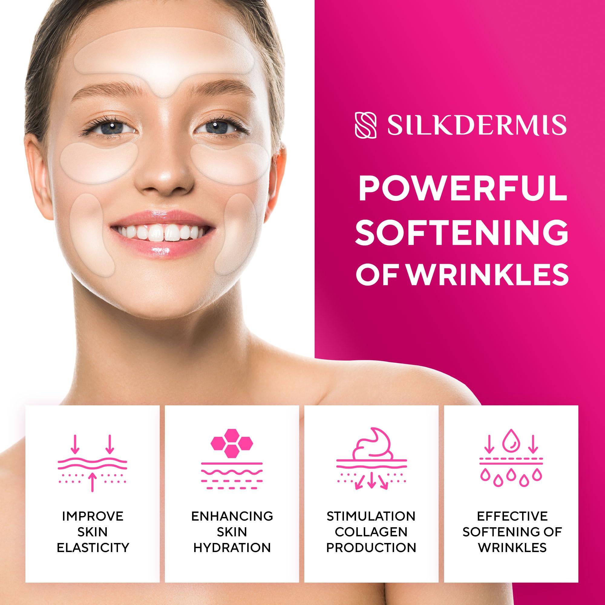 SILKDERMIS patch texture closeup highlights soft, flexible material for comfortable use.