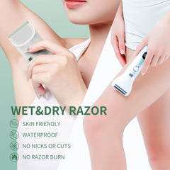 SilkGlow Hypoallergenic blades glide smoothly for sensitive skin grooming