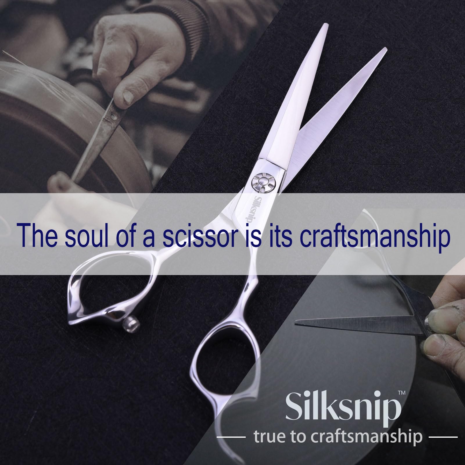 Silksnip Hair Cutting Scissors balanced-weight design reduces hand fatigue during long sessions