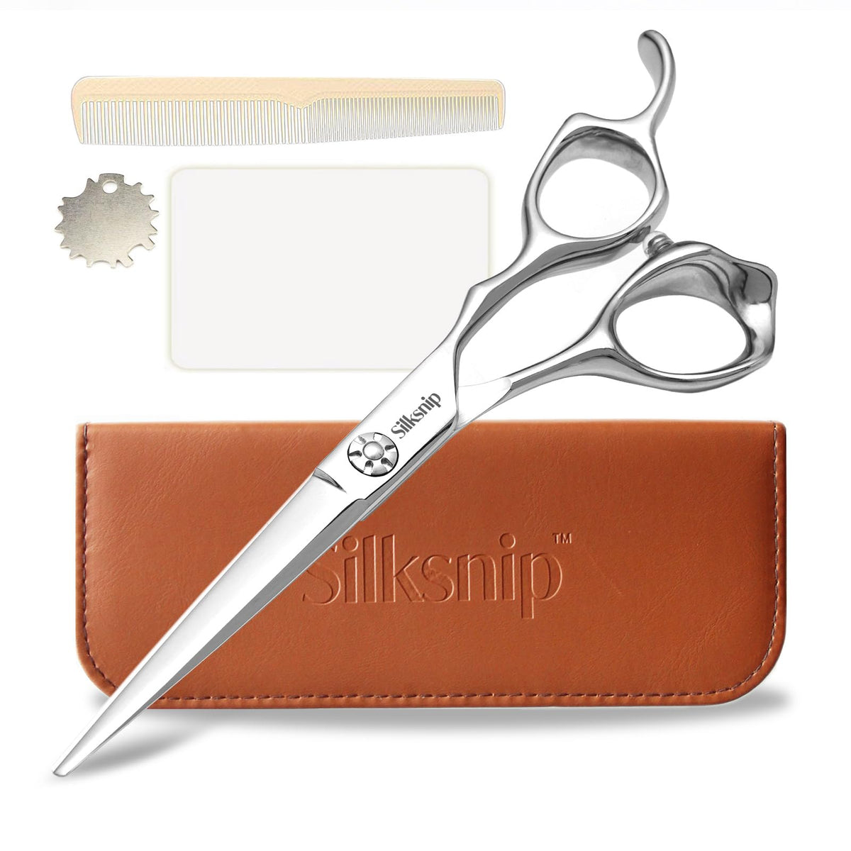 Silksnip Hair Cutting Scissors body view highlights durable stainless steel for lasting performance