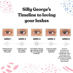 Silly George Eyebrow Growth Serum bottle ready for consistent brow enhancement.