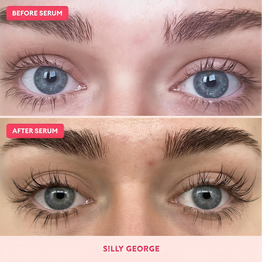 Silly George packaging front showcasing premium serum.