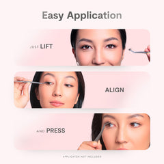 Silly George pop-on clusters with clear band for seamless blending with natural lashes.