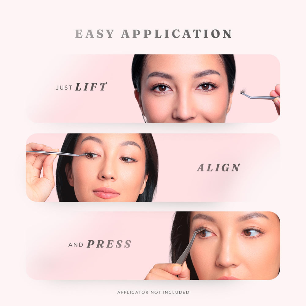 Silly George Pop-On Lashes 1-step-application showcases quick routine