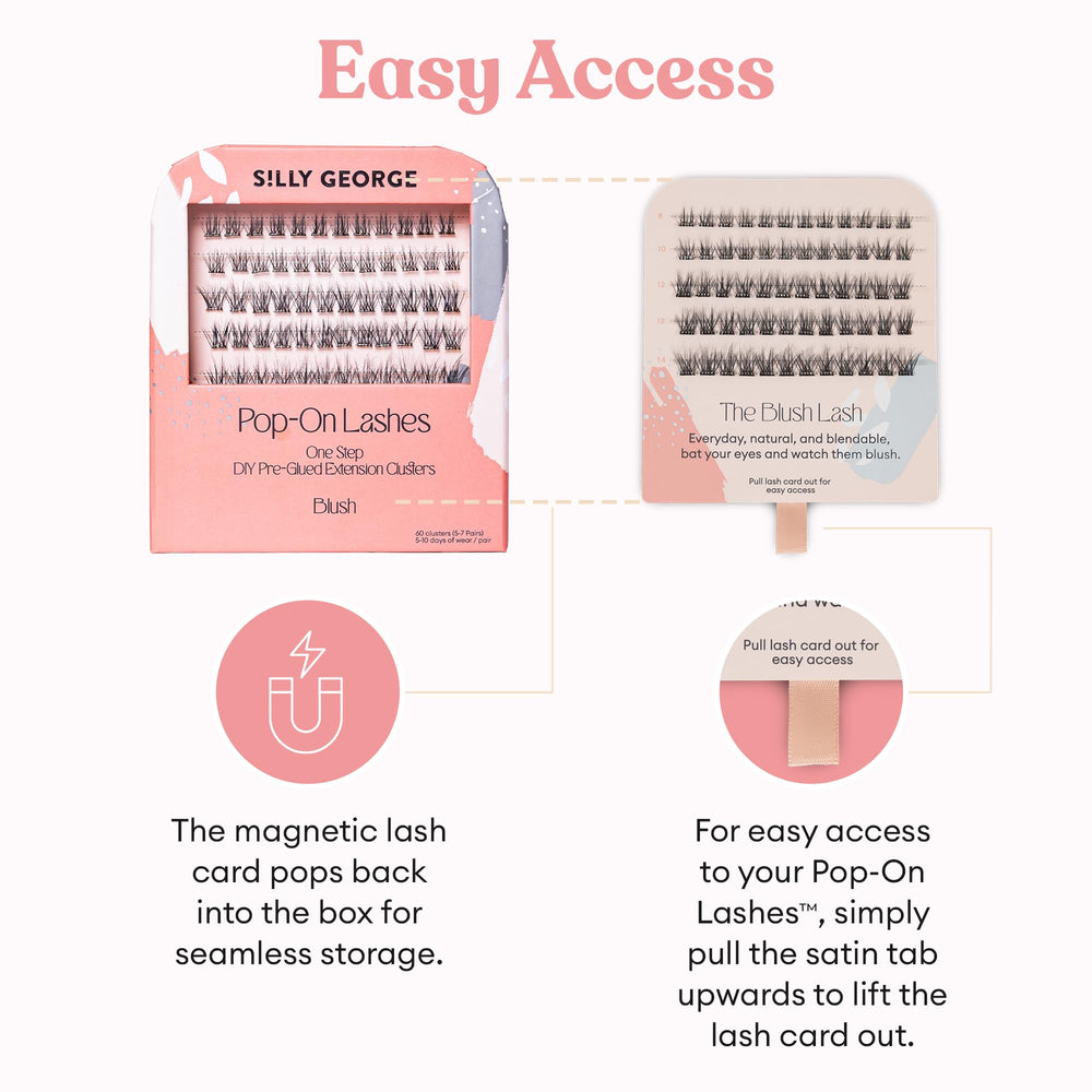 Silly George event-ready look demonstrates instant glam with pre-glued clusters.