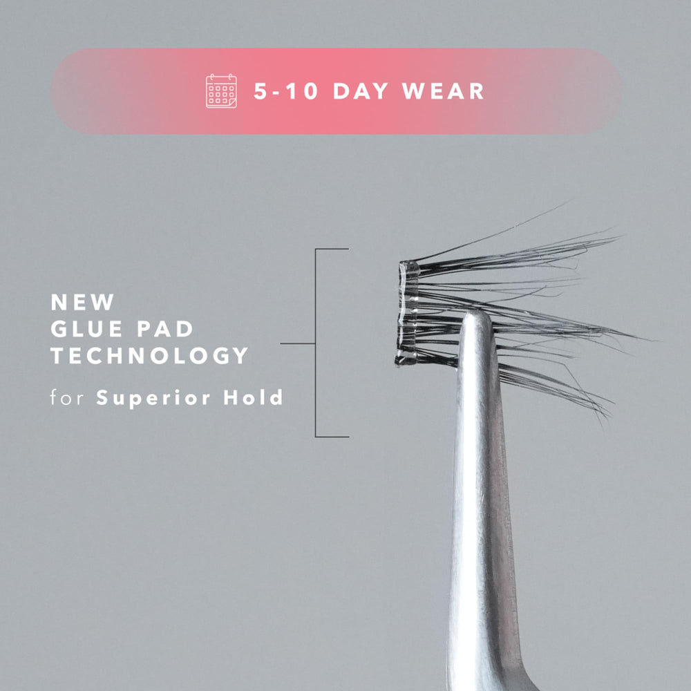 Silly George Pop-On Lashes invisible-attachment-under-lashes demonstrates glue-free wear