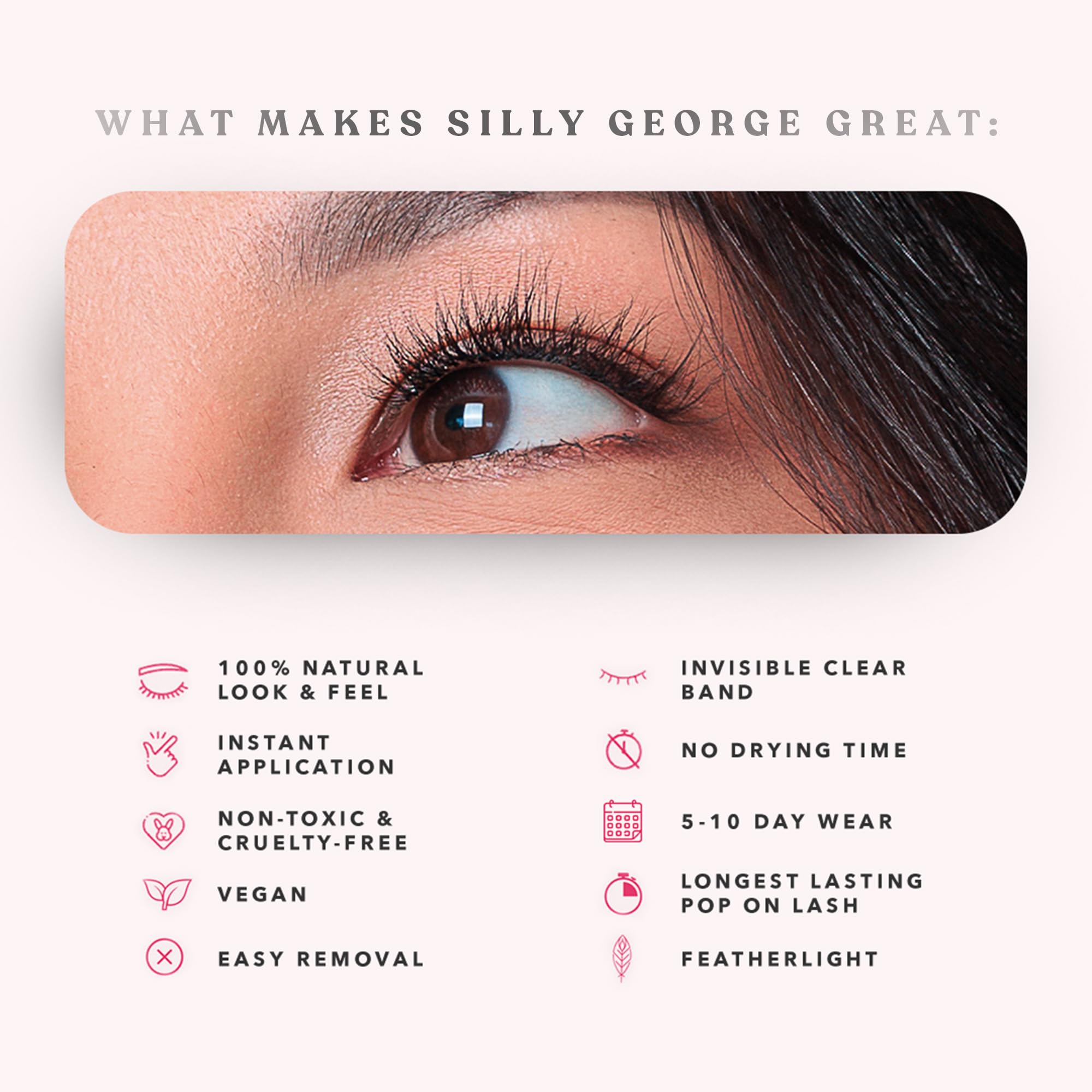 Silly George Pop-On Lashes vegan-cruelty-free-brand highlights ethical beauty