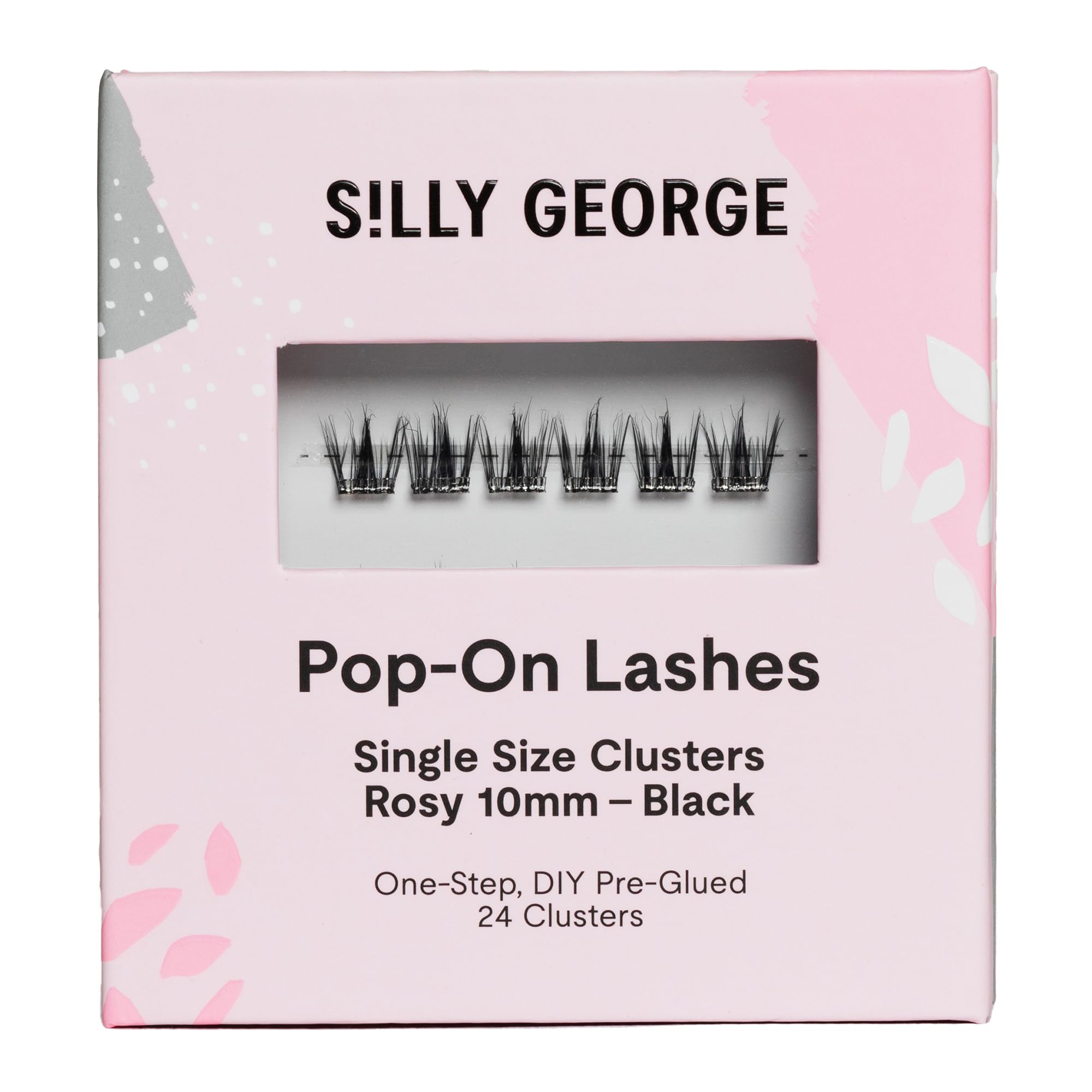 Silly George single-size Pop-On clusters pack front for quick, clean, low-waste lash upgrade