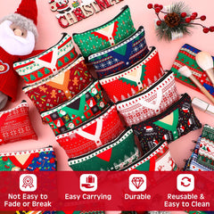 SilTriangle colorful patterns Christmas bags offer cheerful style for gifting and events.