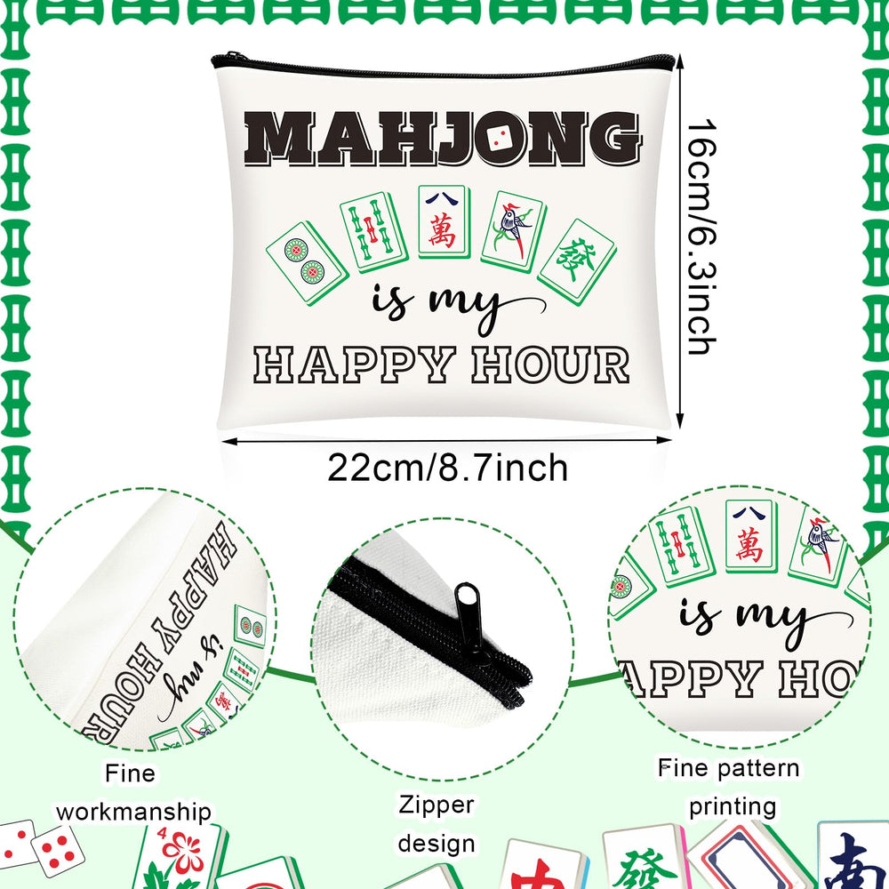 SilTriangle mahjong canvas material cosmetic bag offering soft protection for makeup