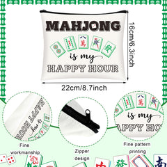 SilTriangle mahjong canvas material cosmetic bag offering soft protection for makeup
