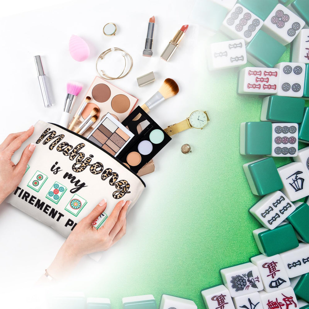 SilTriangle mahjong cosmetic bag travel-size with compact design for easy packing