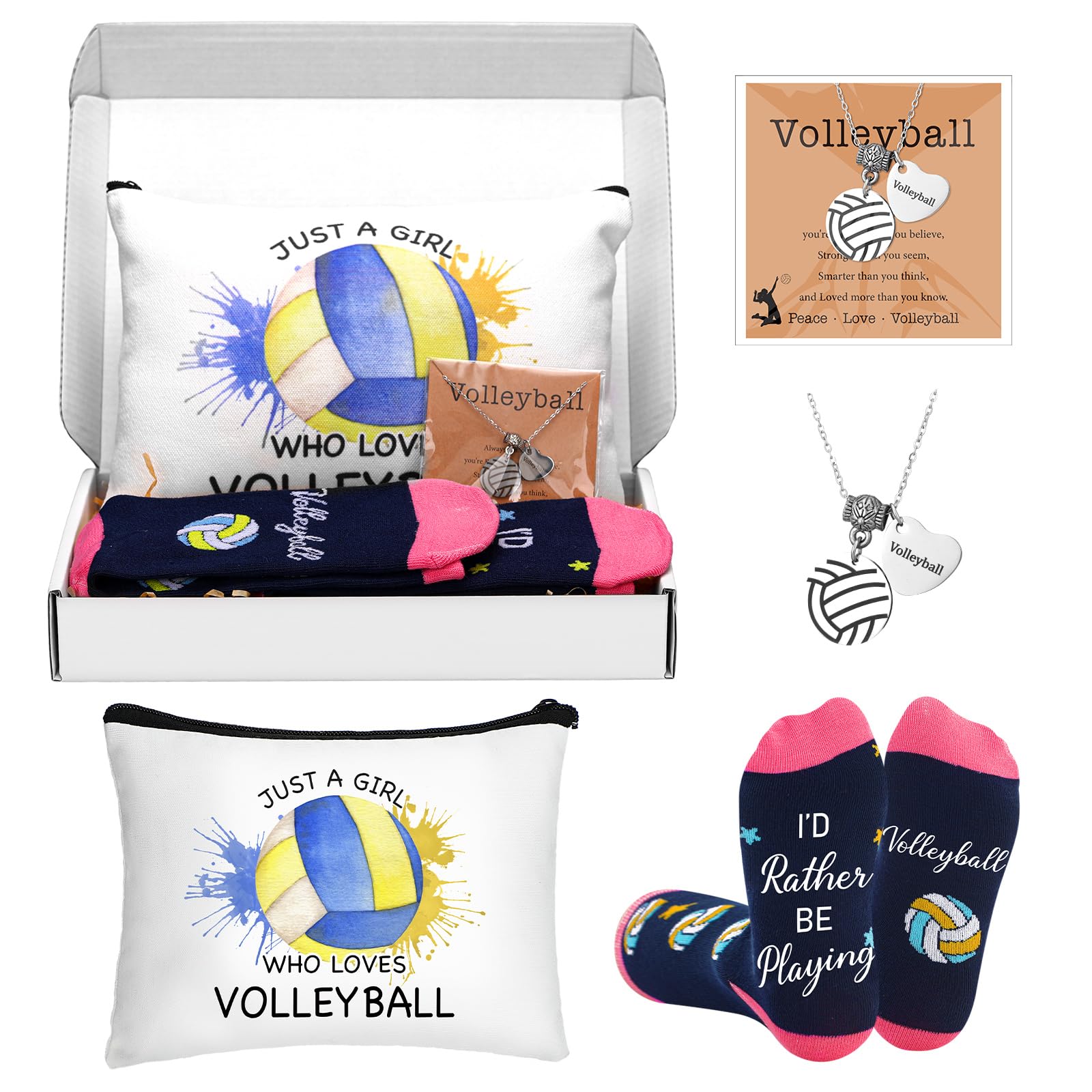 SilTriangle volleyball gifts set cosmetic bag with colorful pattern for travel organization