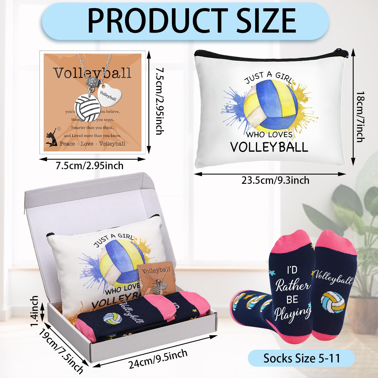 SilTriangle volleyball gifts set necklace with pendant ready for gift presentation