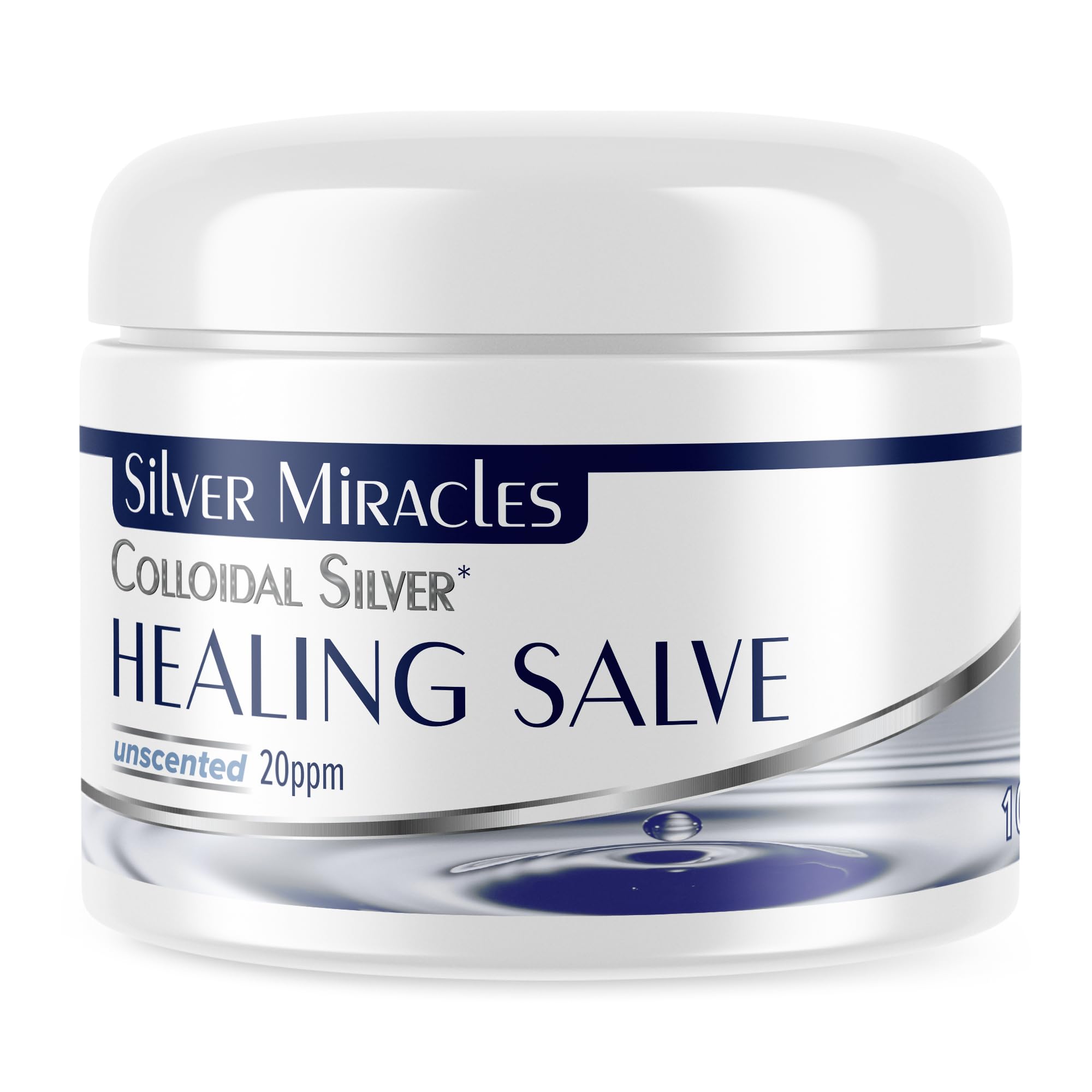 Bote de 1oz Silver Miracles Balsamo Curativo Coloidal para uso externo.