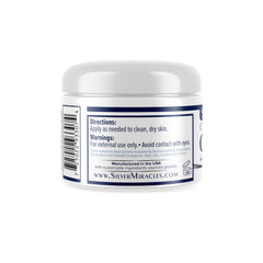 Silver Miracles colloidal silver cream texture-closeup highlights rich, creamy consistency.