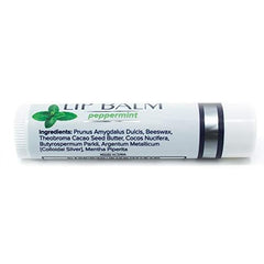 Silver Miracles lip balm application shot showing quick moisture and peppermint refresh.