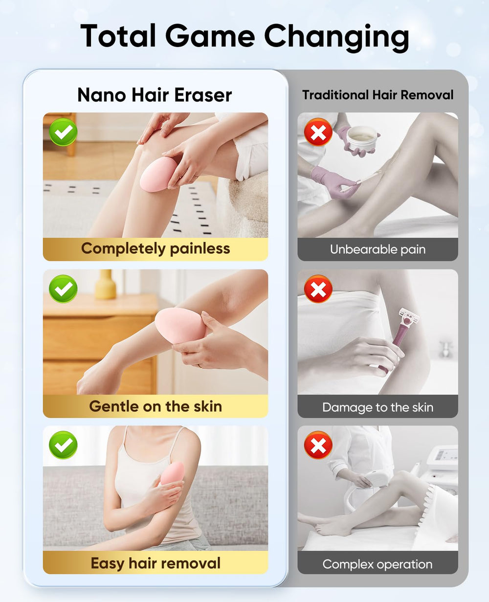 SILVLF Crystal Hair Eraser on leg for gentle removal