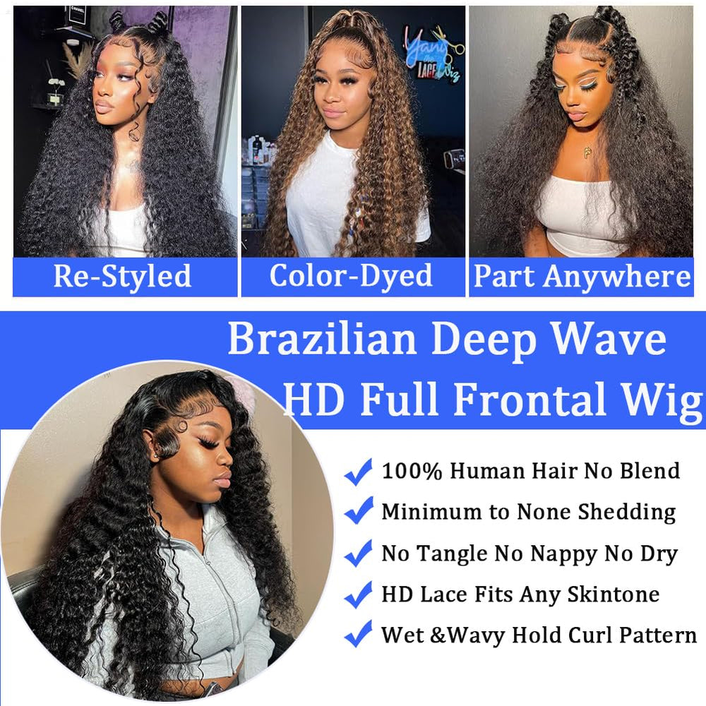 Simeider 200-density deep wave wig delivers fuller, voluminous curls.