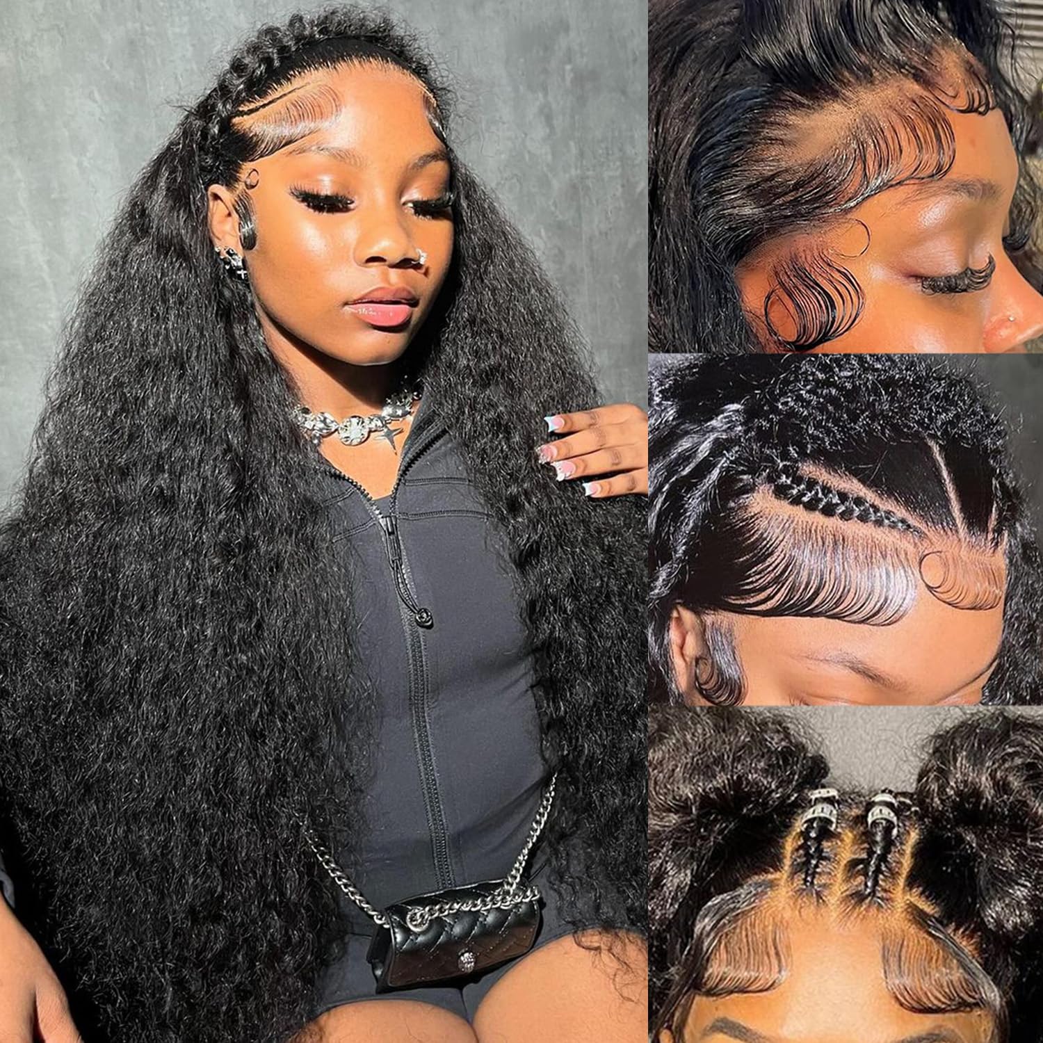 Simeider deep wave lace front wig natural look for everyday styling.