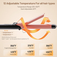 SimerSure curling iron ceramic coating adds shine while reducing frizz and tangles.