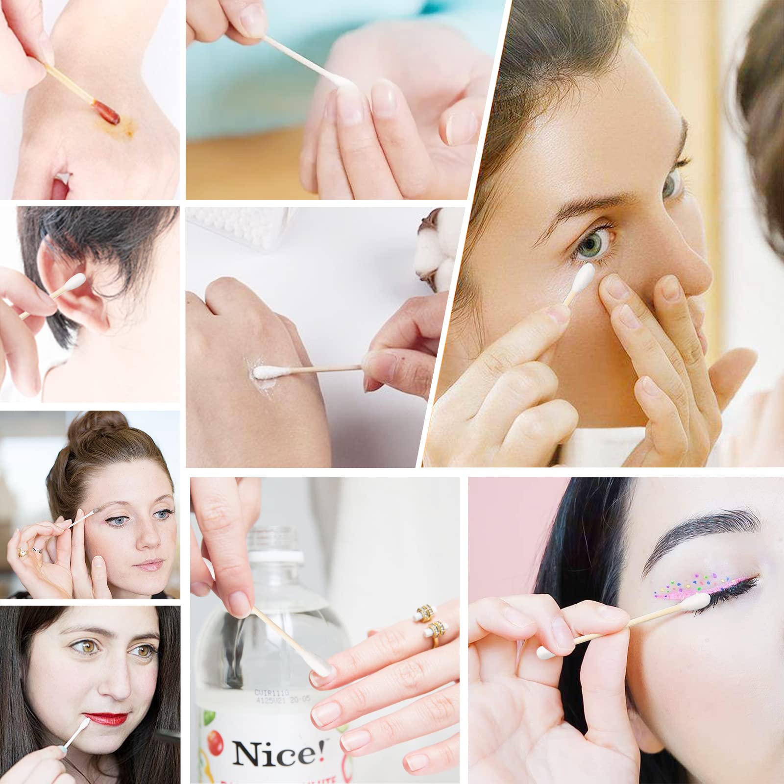 Simetufy cotton swabs ideal for makeup application and detail work