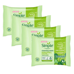 simple cleansing-wipes-front-package Aqua-Lock freshness supports gentle makeup removal for sensitive skin.