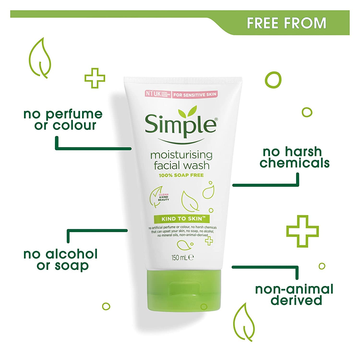 Simple moisturizing face wash bundle display emphasizes consistent daily cleansing routine.