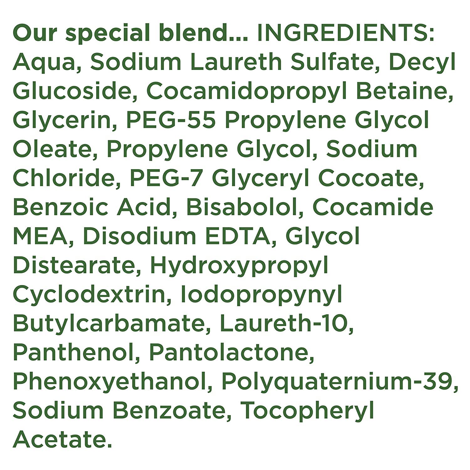 Simple moisturizing face wash ingredients close-up emphasizes skin-loving vitamins and gentle cleansing.
