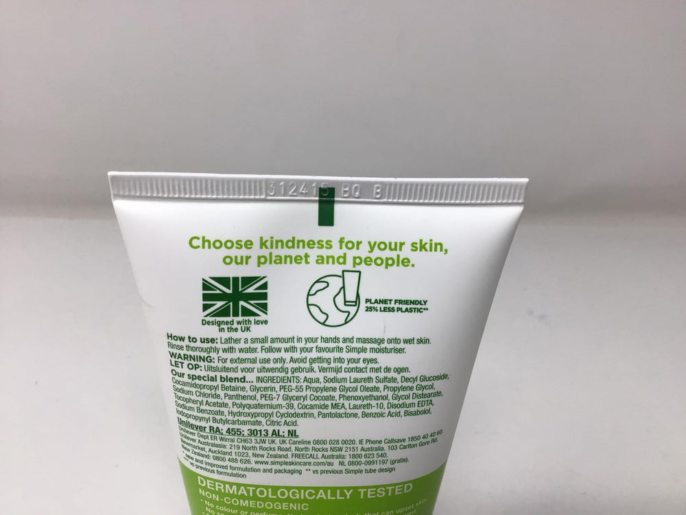 Simple moisturizing face wash pour action demonstrates easy lather for quick skincare routine.