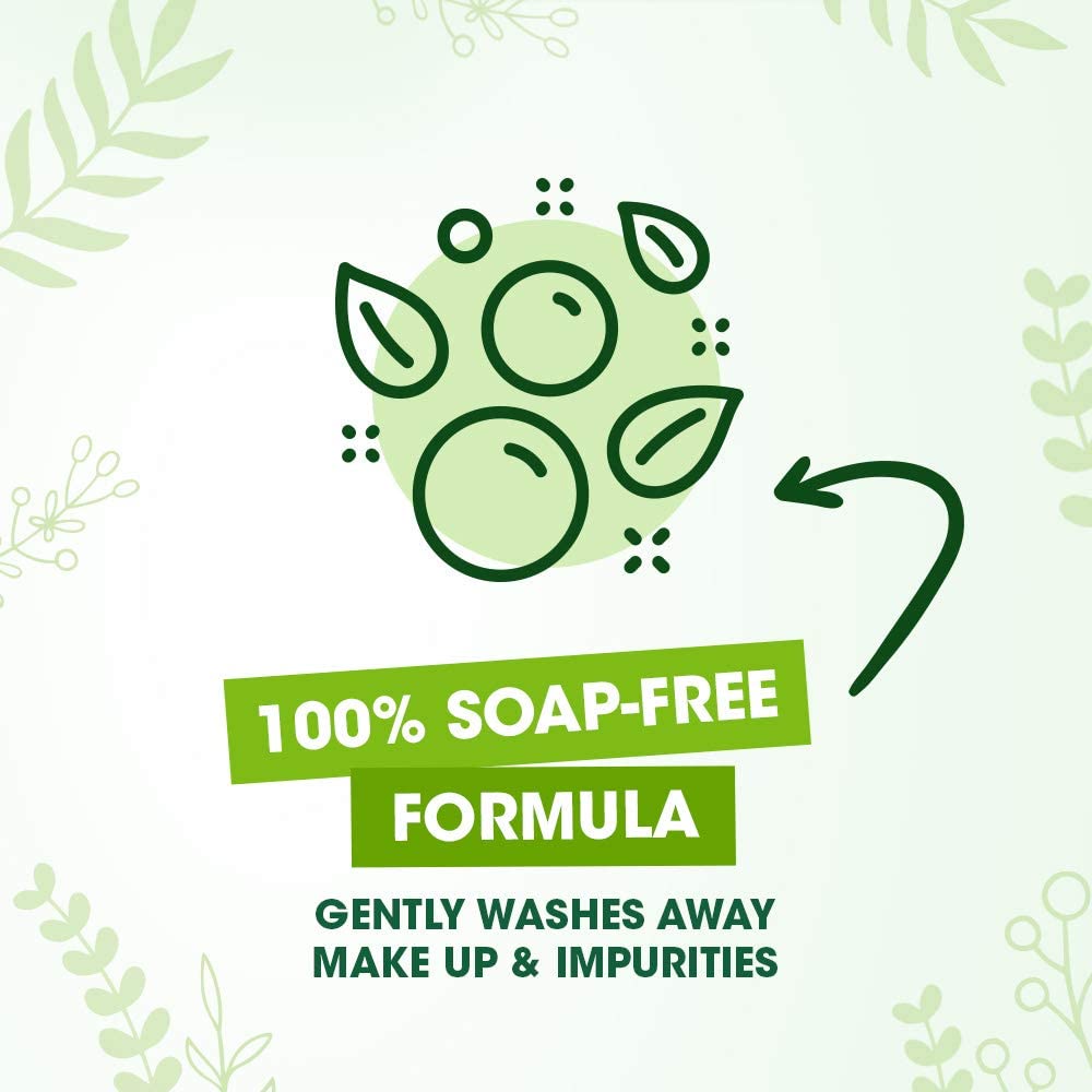Simple Moisturizing Facial Wash ingredients bisabolol close-up shows soothing chamomile source.
