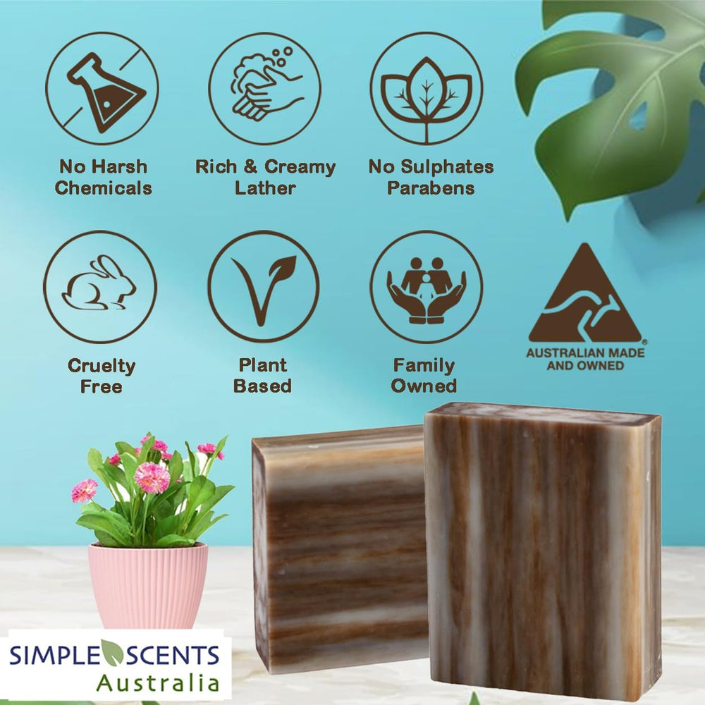 Simple Scents Australia natural ingredients image showcases plant oils free from harsh chemicals.